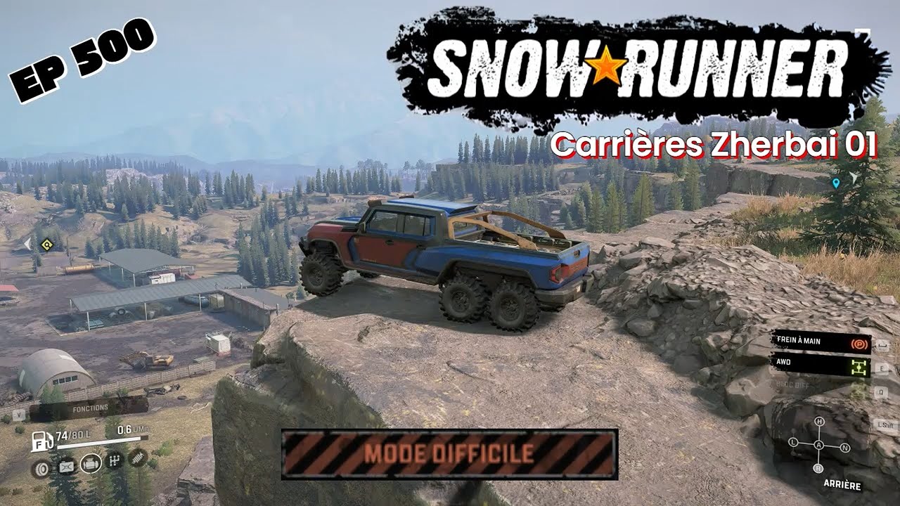 #SnowRunnerQC (Carrières Zherbai 01) Exploration avec un tout nouveau véhicule Scout. REZVANI 6x6.