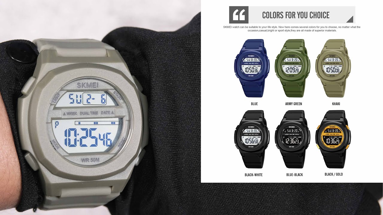 SKMEI 1821 - Review & Setting Jam Tangan Pria Digital Fashion (Waktushop Indonesia)