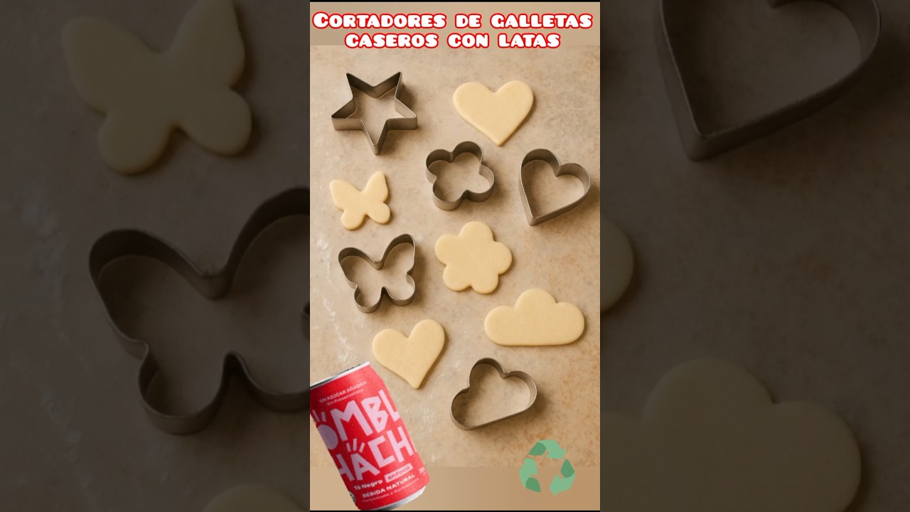 Aprende hacer CORTADORES de galletas caseros con lata, haciendo clic en el video enlazado este Short