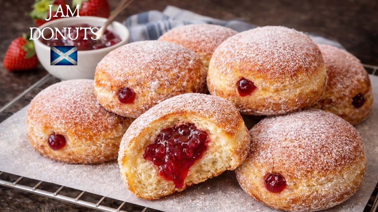 How To Make Jam Doughnuts | Easy Jelly Donuts recipe | Raspberry jam filling :)