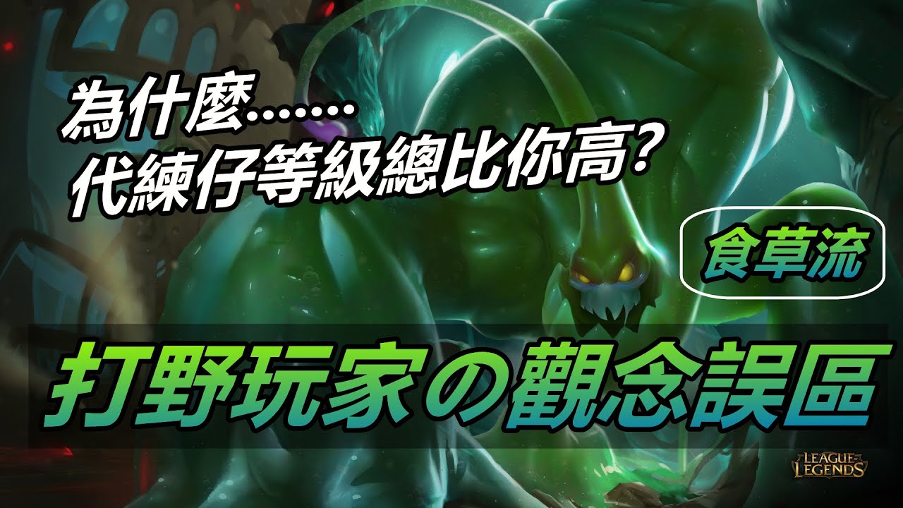 LOL 英雄聯盟【打野JUNGLE教學】為什麼代練仔等級總比你高？打野玩家常見的觀念誤區！ #LOL#英雄聯盟#木魚仔