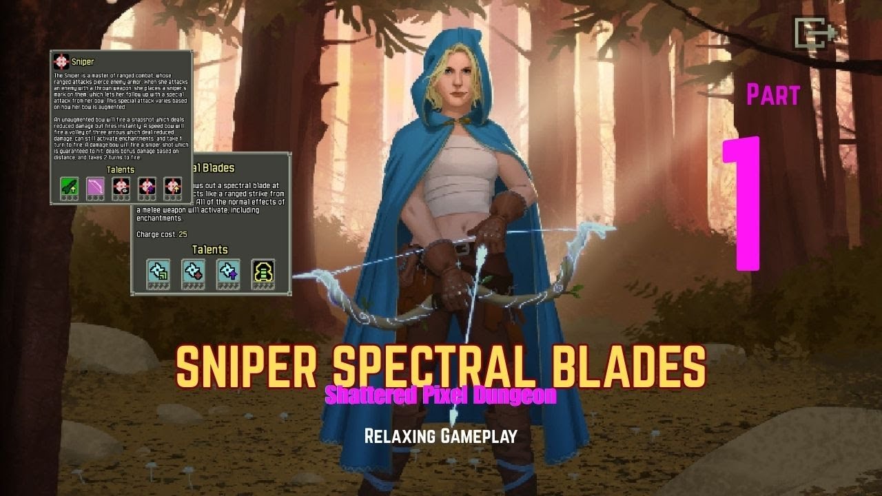 Shattered Pixel Dungeon -Sniper Spectral Blades - Relaxing Gameplay ( Part 1 )