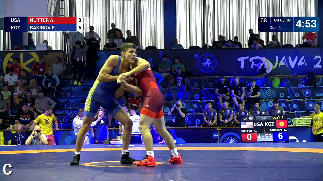 Qual. GR - 63 kg: A. NUTTER (USA) v. E. BAKIROV (KGZ)