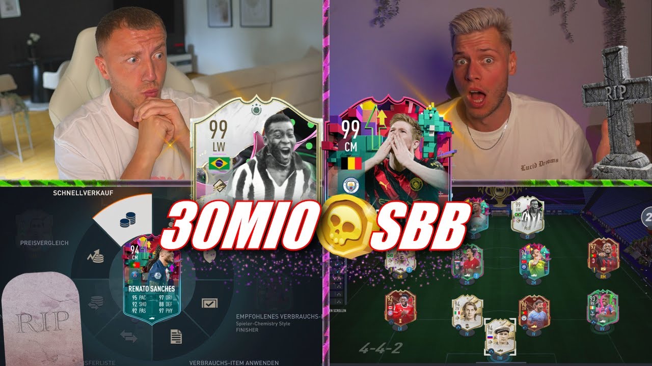 99 DE BRUYNE vs 99 PELÉ ☠️☠️ 30 MIO COINS Squad Builder Battle