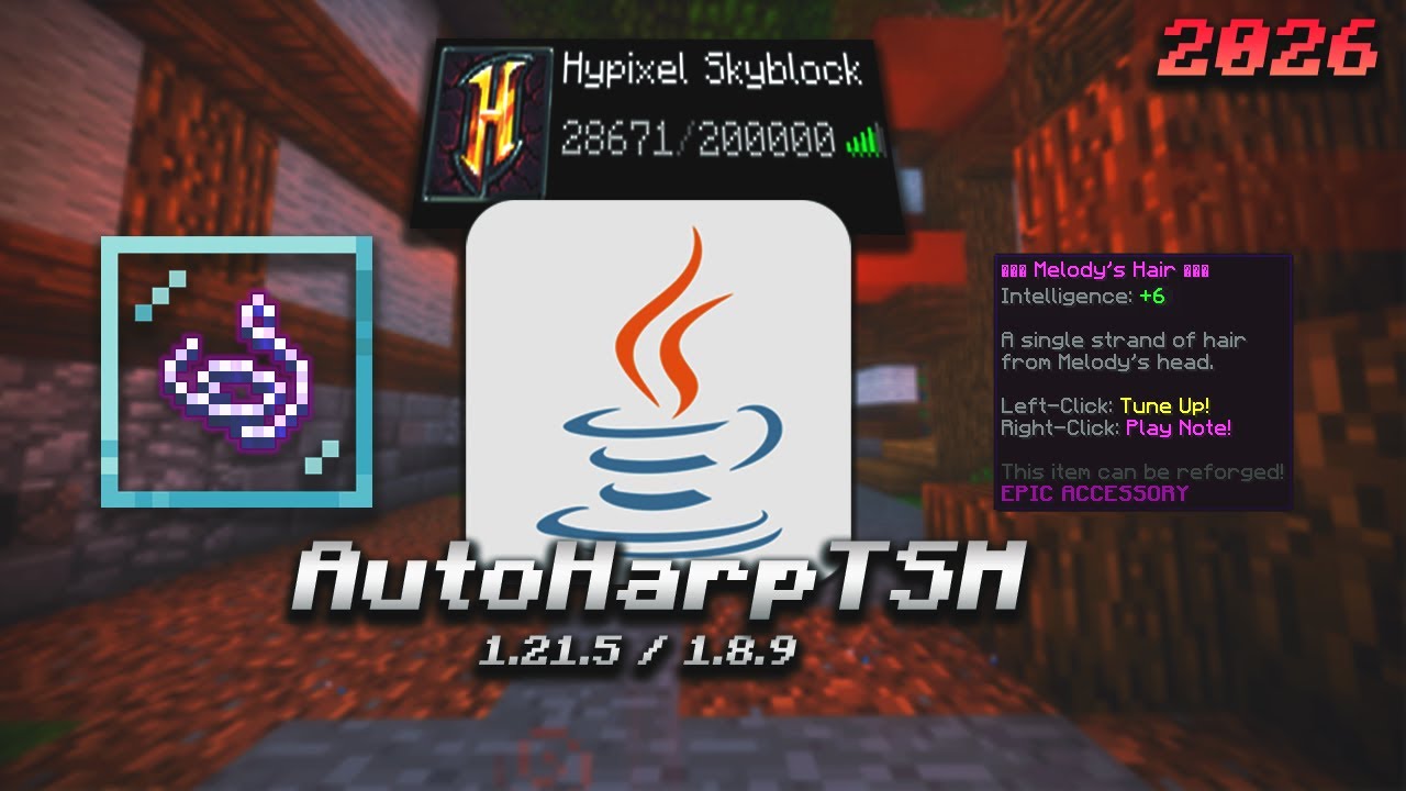 Hypixel Skyblock Auto Harp Mod | 1.21.5 & 1.8.9 | 2026