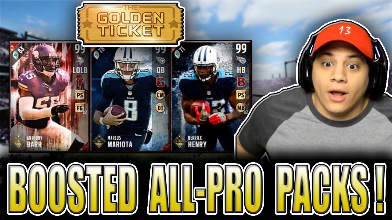 PULLING FOR SOME ULTIMATE TICKETS! (BOOSTED ALL PRO PACK OPENING) - MADDEN 17 ULTIMATE TEAM