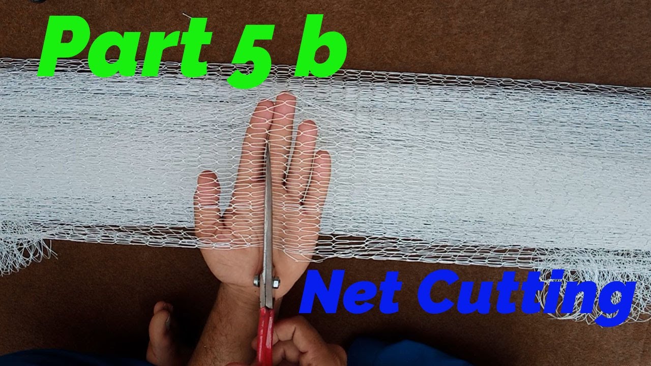 How to cutting ready_made nets  /  Part 5 b  :  Cast net cutting and measurement  / fish net cutting