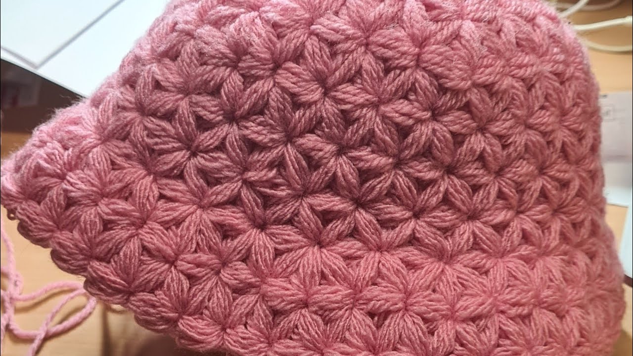 #Crochet: 👉 « Chapeau bob au point jasmin » 🎩🌸 EP.3