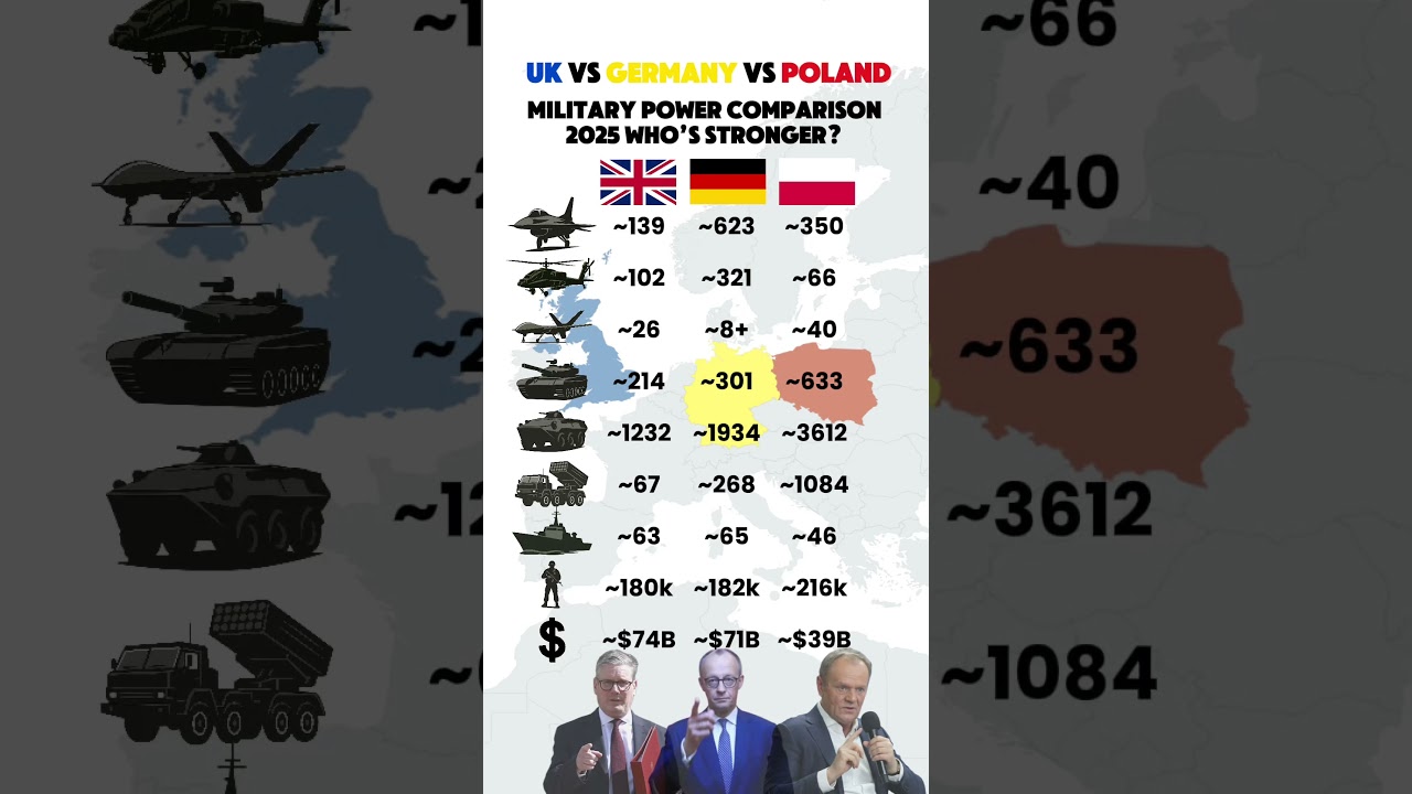 UK vs Germany vs Poland &mdash; Who&rsquo;s Stronger? Military Power Showdown