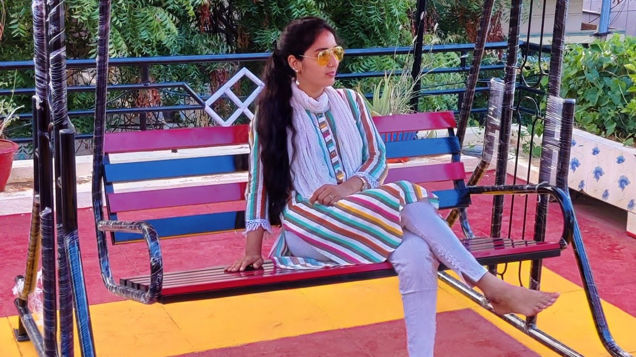 Unboxing Latest Outdoor Swing for terrace garden Vlog| Online Purchase| Telugu slang|Nenu Ma aayana