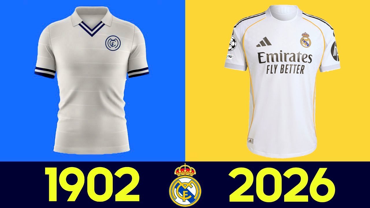 История (Эволюция) Формы Футбольного Клуба Реал Мадрид 2025-26 | Все Футболки Реал Мадрида 2025