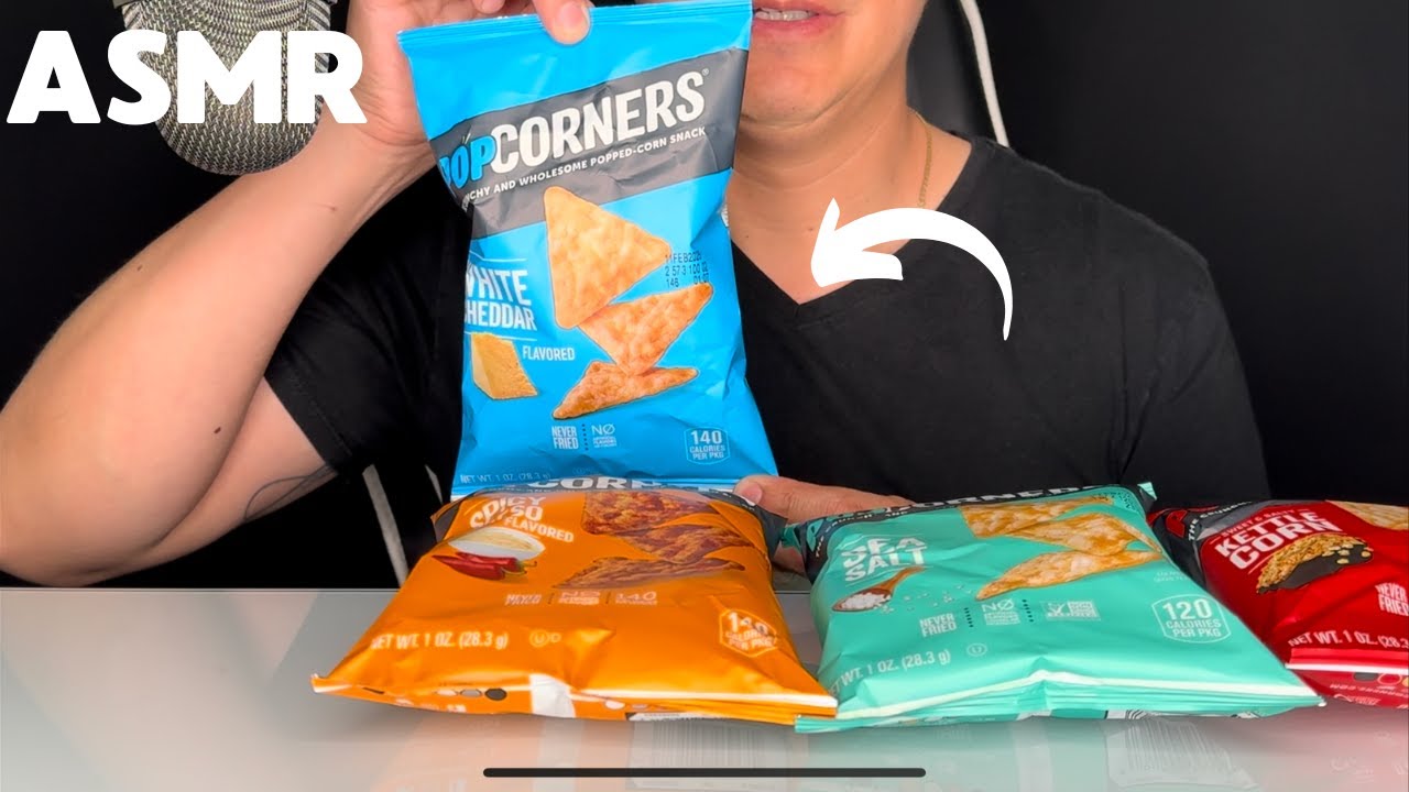 Probando botanas POPCORNERS - ASMR