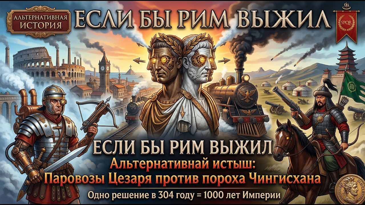 Что, если Римская Империя НЕ ПАЛА? Античные паровозы и Война с Монголами
