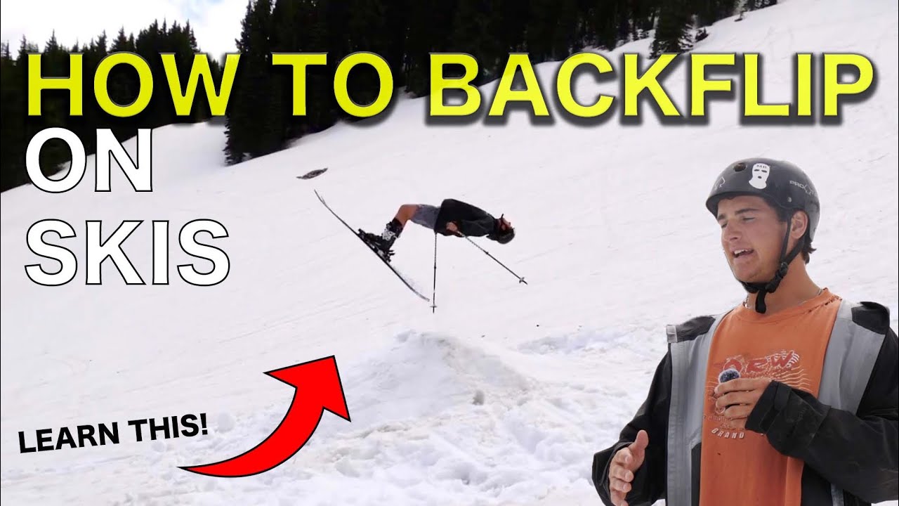 How to Backflip on Skis! (Simple break down)