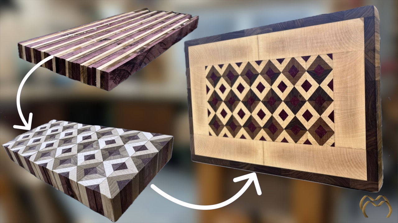 DIY End-Grain Diamond Cutting Board: Step-by-Step Guide