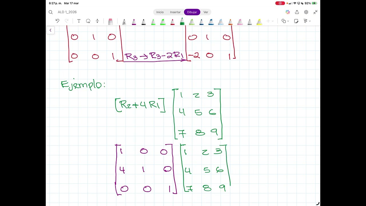 2.4 Matrices elementales y sus inversas