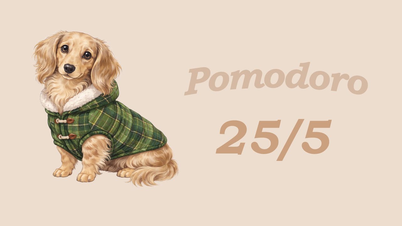 Pomodoro Timer 25/5 | Cozy January Study Session 🐶