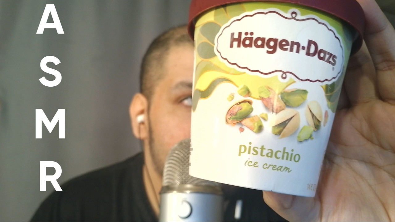Asmr  Haagen-Dazs Pistachio ice cream is so Good!