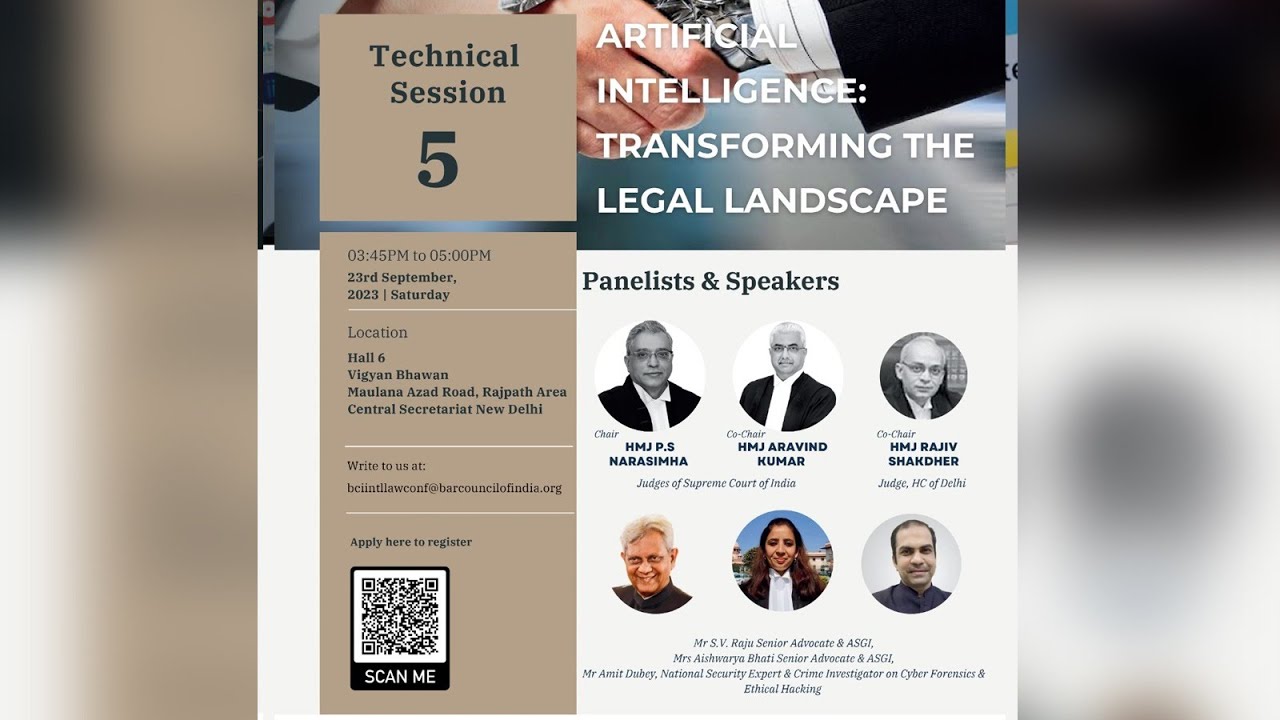 BCI International Lawyers Conference: Artificial Intelligence - Transforming Legal Landscape 3:15 pm