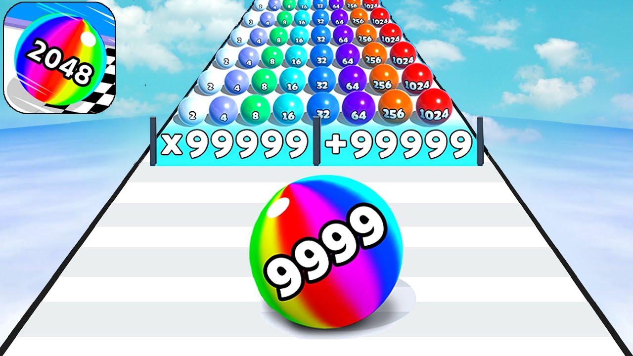 BALL RUN 2048 - Top Free Gameplay (Android,iOS) Walkthrough All Levels