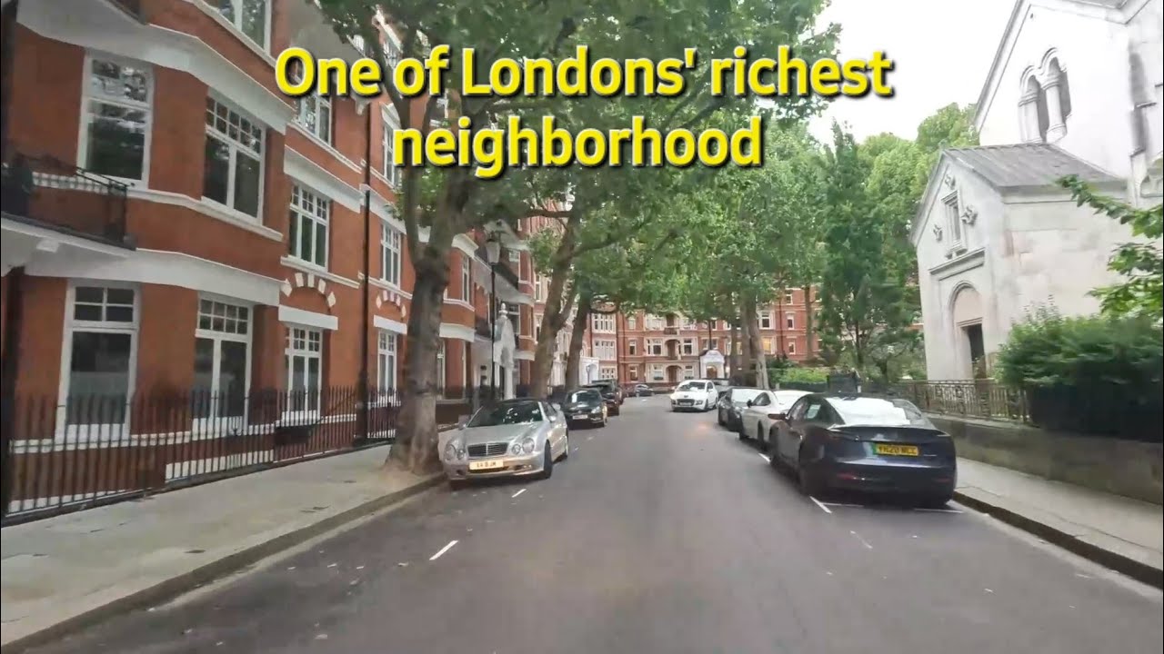 4K Drive around Kensington and Chelsea | one of Londons richest neighborhoods