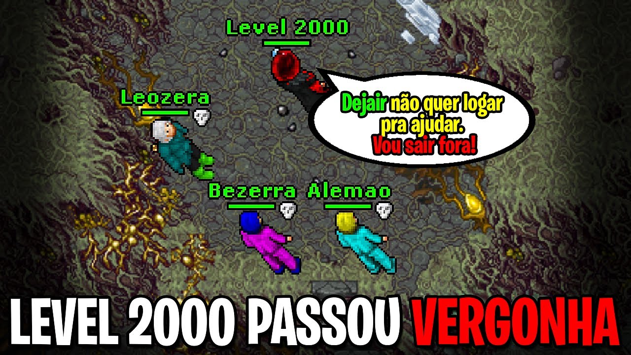 🏆LEVEL 2000 da PUNE Top de Ferobra CAGOU de MEDO pro TIME PK no Tibia 💩