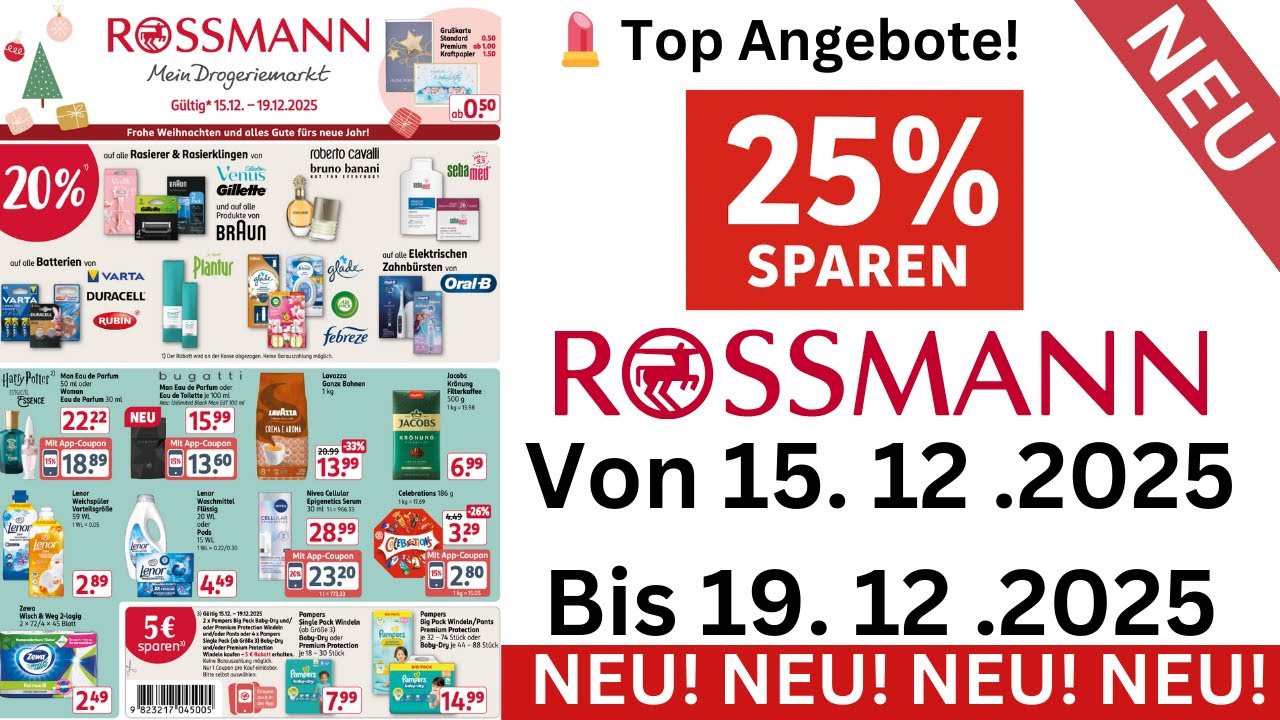 🔥 ROSSMANN Angebote ✅ Prospekt 15.&ndash;19.12.25 | Top Deals