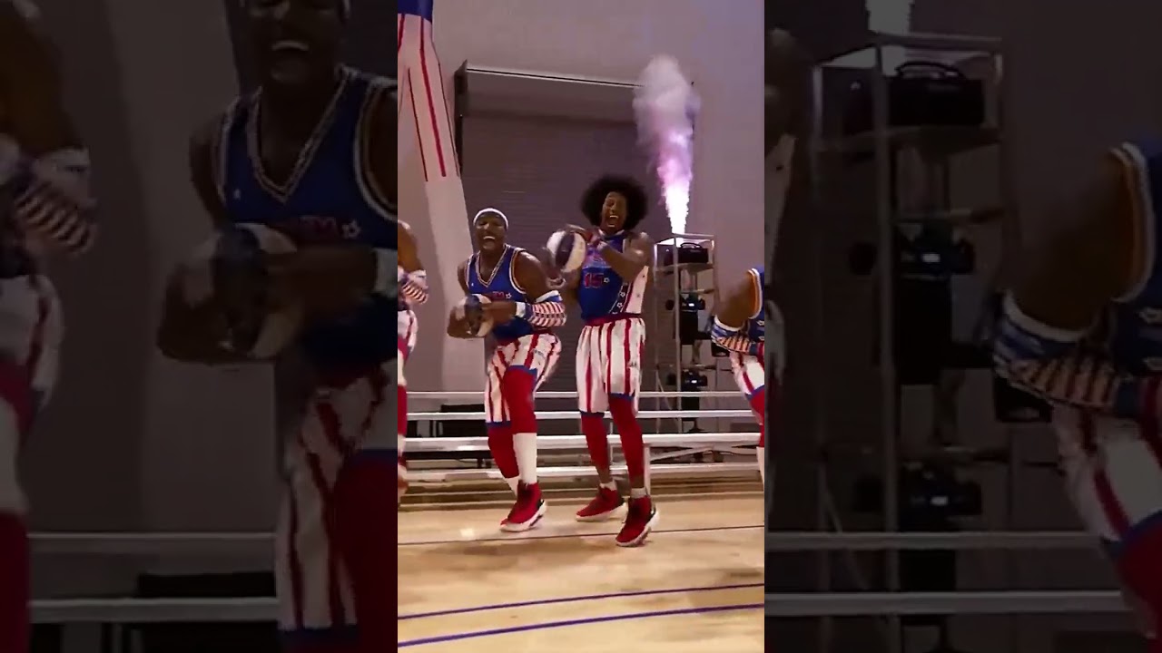 One-Take Chaos: Globetrotters Push the Limits! 🌟 #onetake #trickshots #basketball