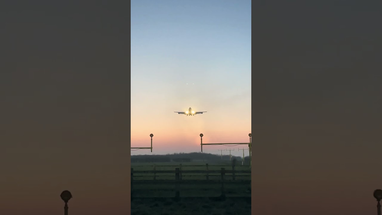 One Air 747 evening arrival into EMA