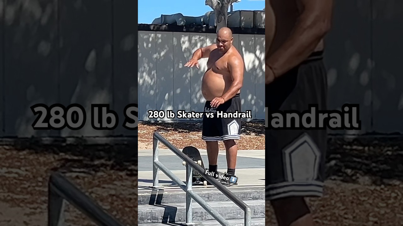280 lb Skater vs Handrail