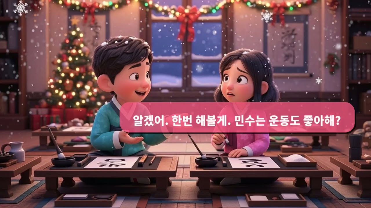 A1-A2 | 교실 서예시간 초급 대화 10가지: 친구 사귀기부터 질문까지!