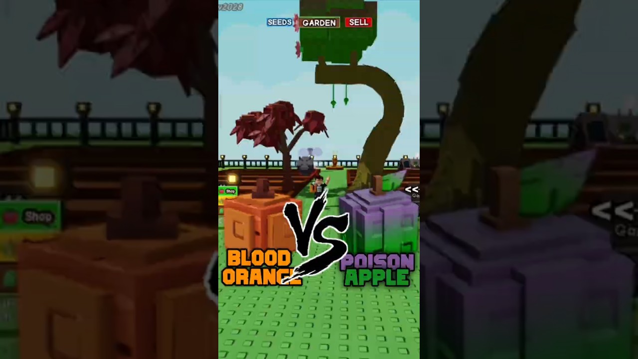 Poison Apple Vs Blood Orange Grow A Garden #growagarden #roblox #fypシ #gaming
