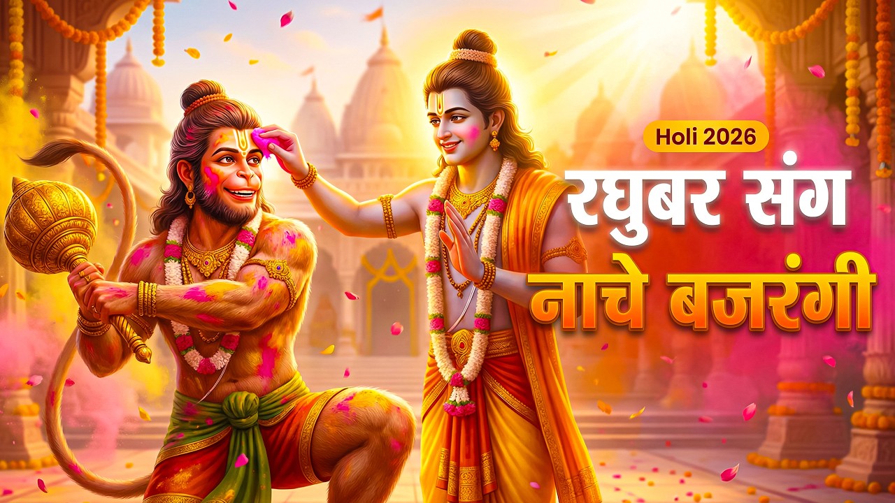 रघुबर संग नाचे बजरंगी 🌸 | Raghubar Sang Nache Bajrangi | Ram Hanuman Holi Song 2026