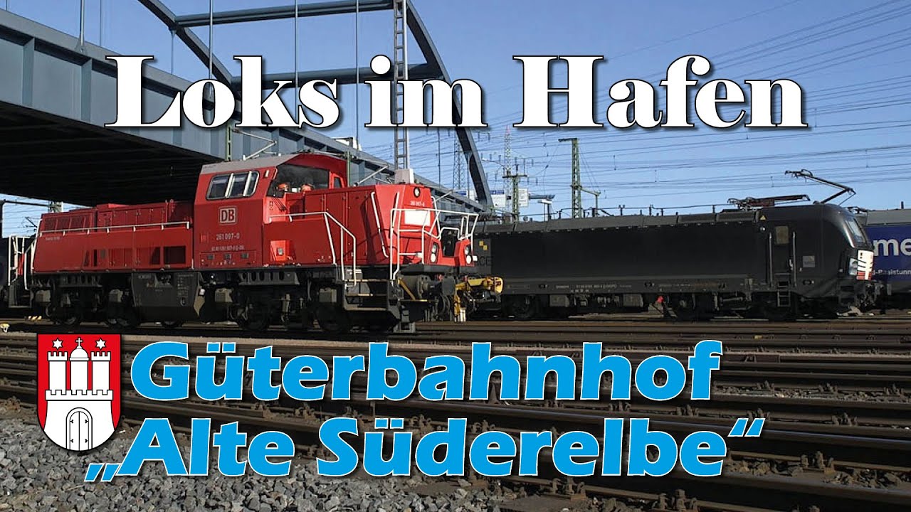 Loks im Hamburger Hafen. Güterbahnhof „Alte Süderelbe“. Lokservicestelle Hafen West. Desiro Israel.