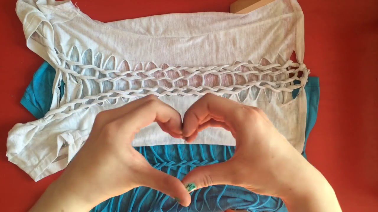 Простое плетение футболок своими руками — 2 способа раскроя и плетения футболок