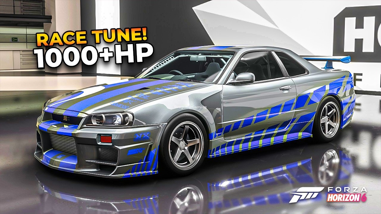 Forza Horizon 6 Car Customization - Paul Walker Skyline GT-R R34 Fast and Furious Build!
