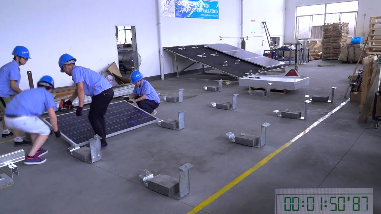 Rail-less flat mounting ballast racking system CY-ZJ07-2