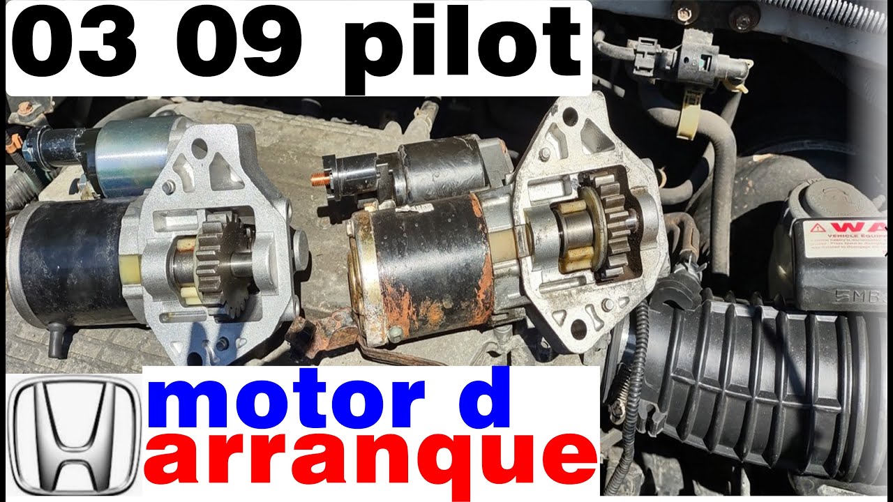 como cambiar motor de arranque 2003 2009 honda pilot 3.5 starter replacement
