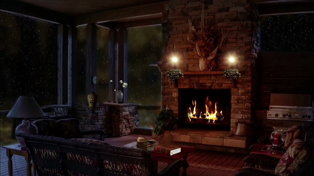 Natural Fire Sounds - Fireplace- Firewood - Relaxing - Flames - Cabin
