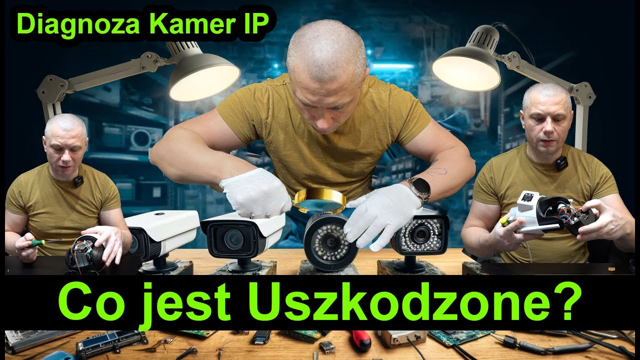 Sprawdzam co jest uszkodzone w 4 kamerach IP