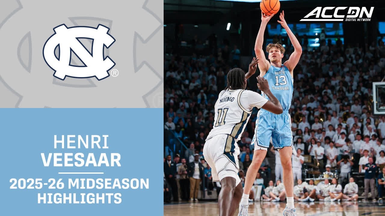 North Carolina F/C Henri Veesaar Midseason Highlights | 2025–26 ACC Men’s Basketball