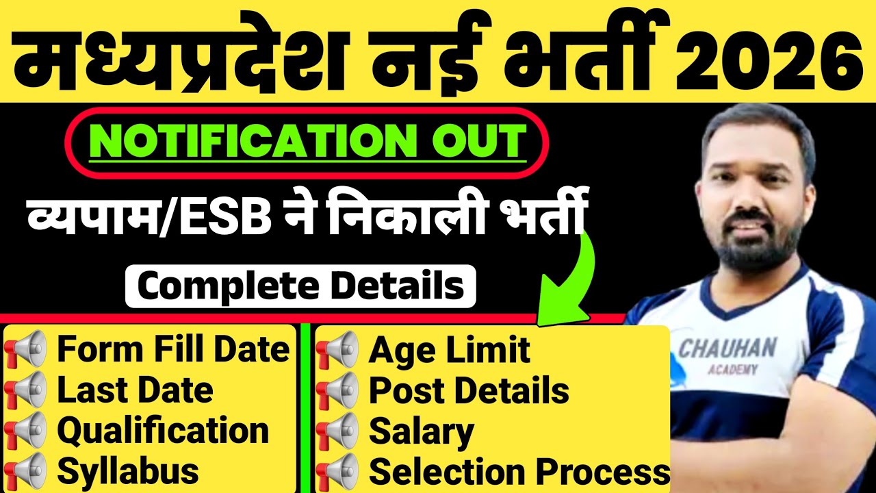 Mp New Vacancy 2026 | Mp ESB Vacancy 2026 | Mp Vacancy 2026 | Mp Govt Vacancy 2026 | Mp Sub Group 2