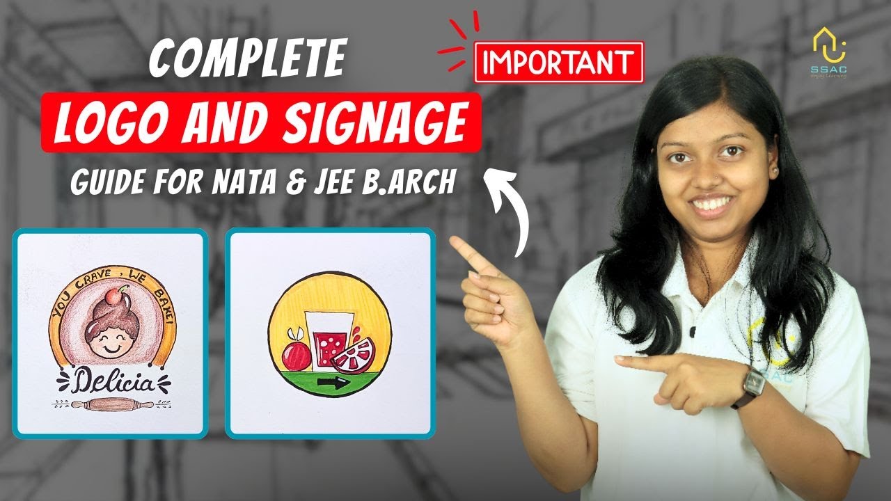 Master Logo and Signage Design for NATA & JEE B.Arch Exams ✏️| Full Process Explained 🔥