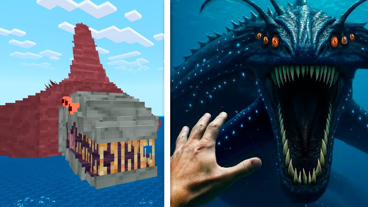 ANIMAIS MARINHOS do Minecraft CAPTURADOS NA VIDA REAL!