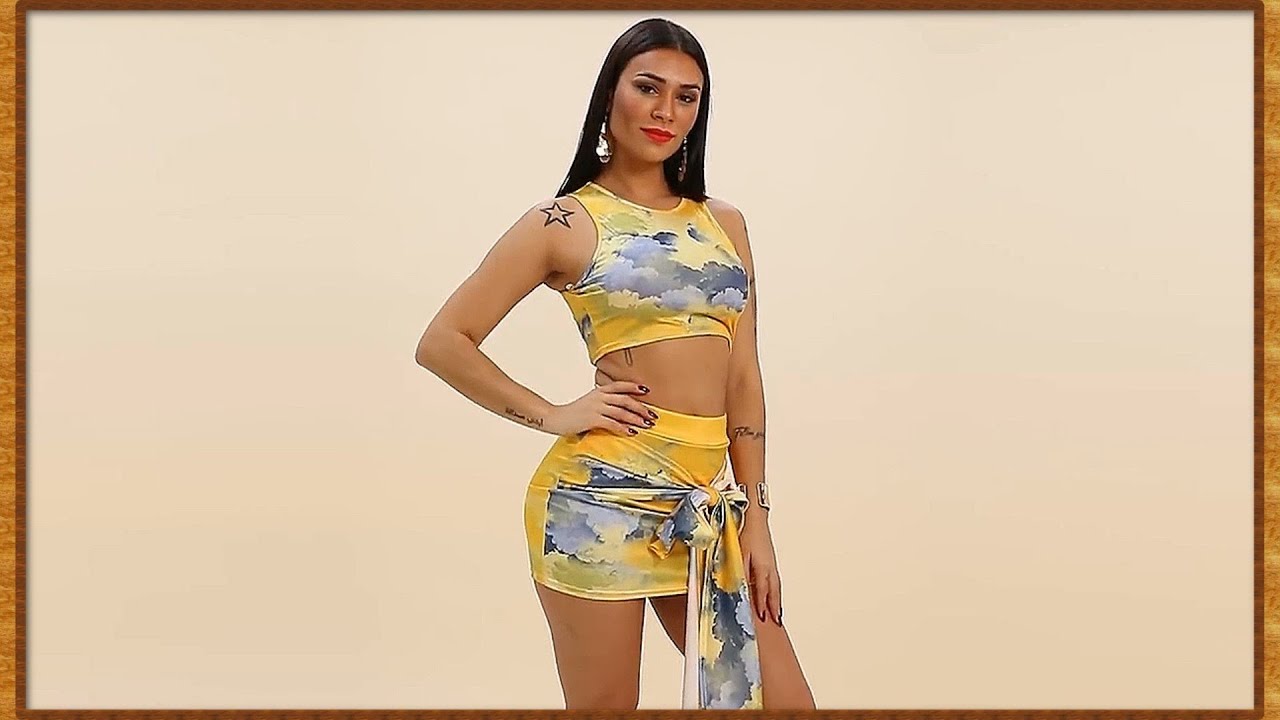 Summer two piece set, vest plus short skirt || Relax 511