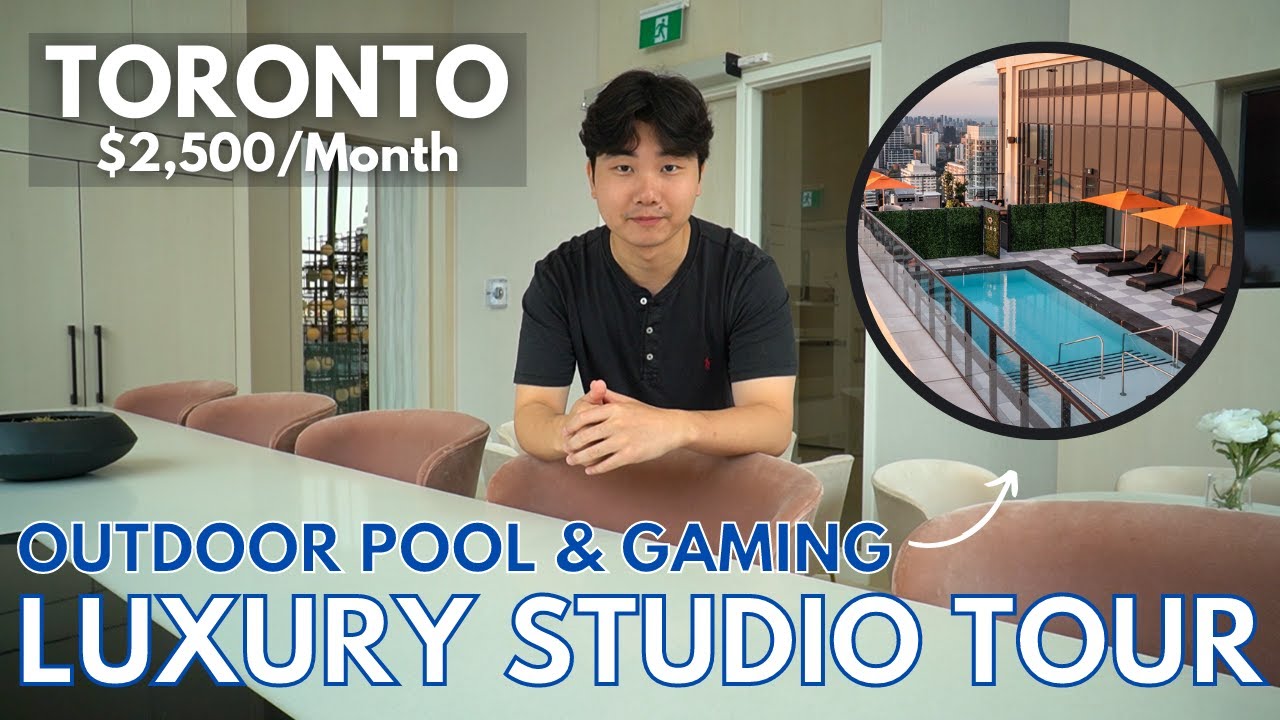 My Luxury Toronto Apartment Tour | $2500 with Outdoor Pool & Gaming Room | Studio 1 Bath 350 sqft