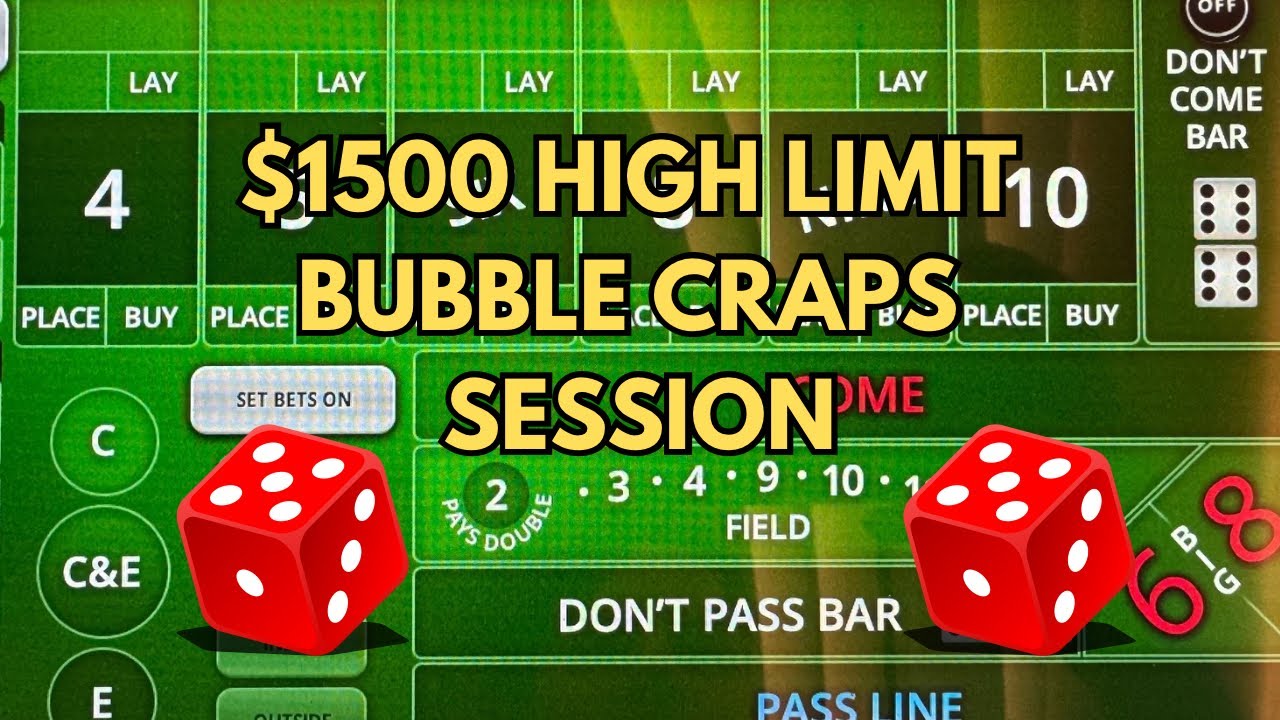 $1500 Bubble Craps Buy In— Trying to Squeeze a Win Out of Nothing