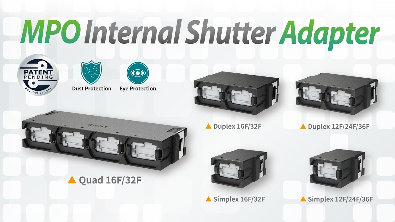 ACON OPTICS New Exclusive Product MPO Internal Shutter Adapter