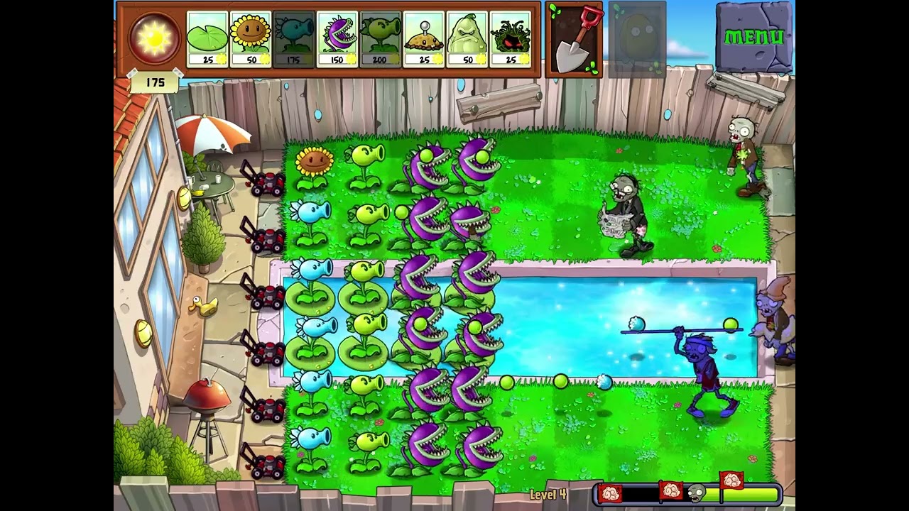 Четвёртный Бассейн | Plants vs. Zombies HD