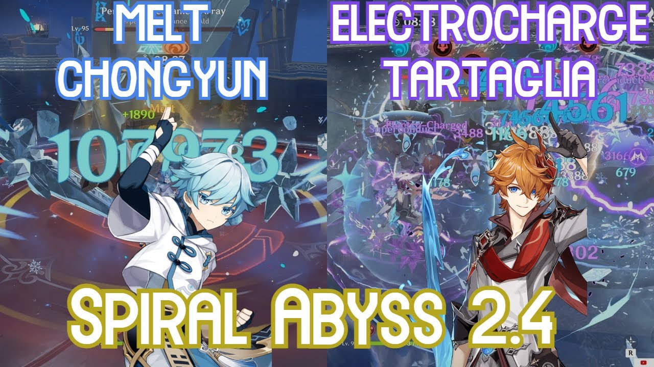 【GI】Spiral Abyss 2.4 Floor 12 - C6 Melt Chongyun & C0 Tartaglia Foul Legacy Max Star Clear Gameplay!